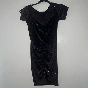 boohoo rainbow velvet ruched mini party dress